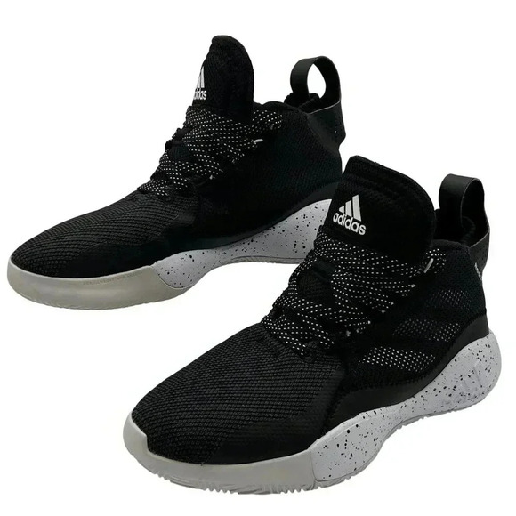 Adidas Men 8 Women 9.5 Rose 773 FX7123 Basketball Shoes Black & White Athleisure - Picture 1 of 16